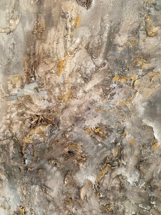 “Ecoscavo” -opera d’autore materica astratta 绘画, 39.4x39.4 in