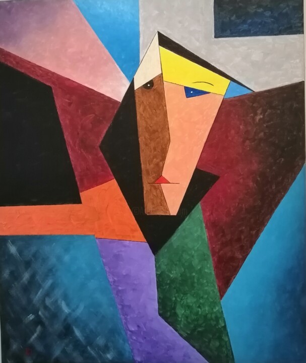 peinture abstrait Картина, 21,7x18,1 in