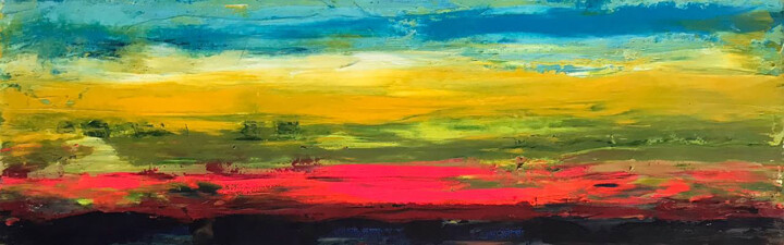 Special sunset 绘画, 11.8x35.4 in