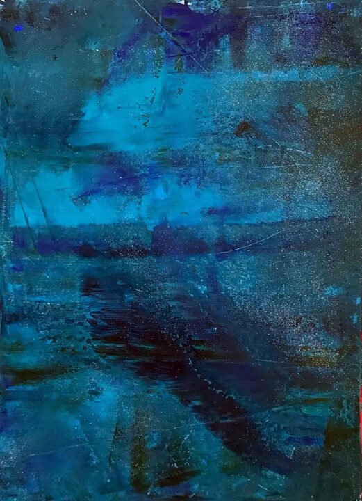 Flight over the ocean 绘画, 27.6x19.7 in