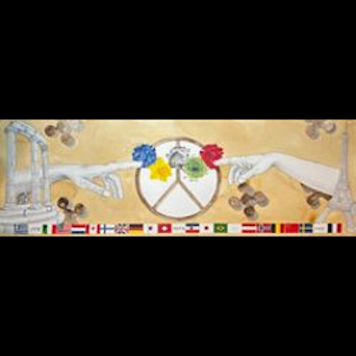 D’Olympie à Paris 2024 Schilderij, 37,8x13,4 in