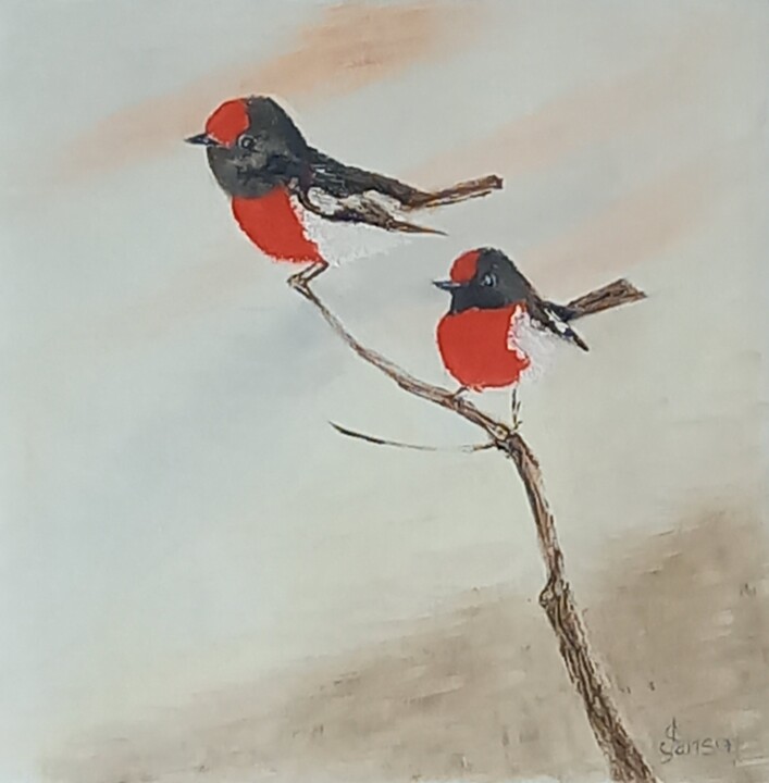 355 Rouge gorge Pittura, 11,8x11,8 in