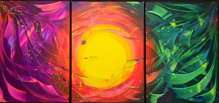 Fulgurance 绘画, 27.6x59.1 in