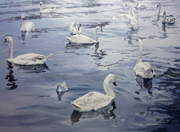 Became friends Schilderij, 53,2x68,9 in