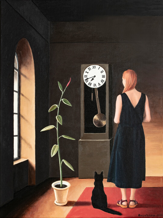 Schilderij getiteld "Don’t Turn Around —…" door Nataliya Bagatskaya, Origineel Kunstwerk, Acryl