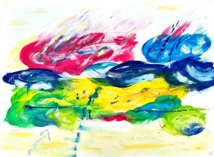 Wolken April 绘画, 22.1x29.9 in