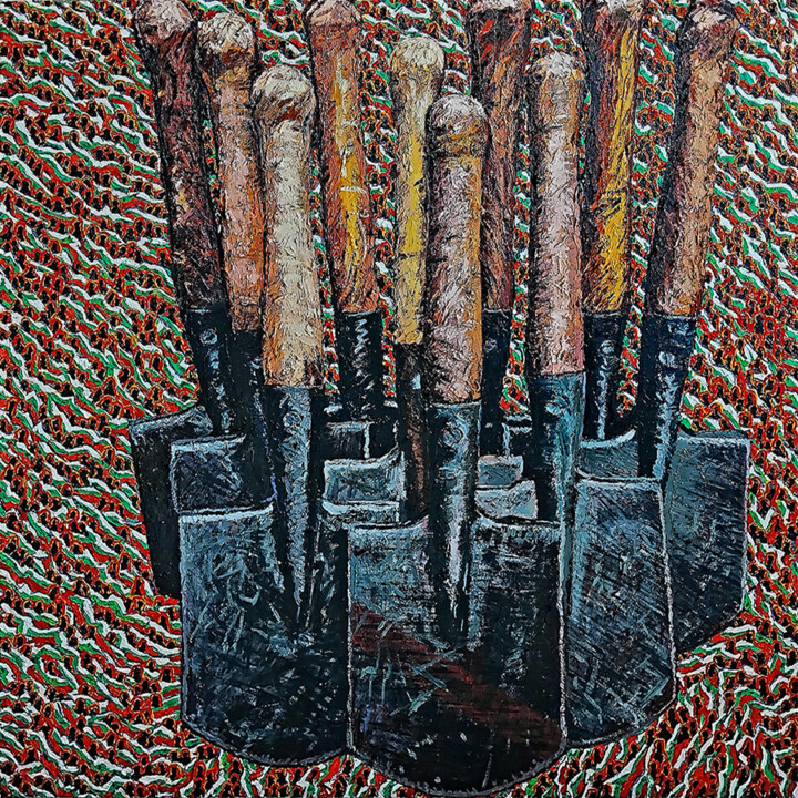 Schilderij getiteld "Whenever I Try to D…" door Anton Terziev, Origineel Kunstwerk, Olie Gemonteerd op Frame voor houten bra…
