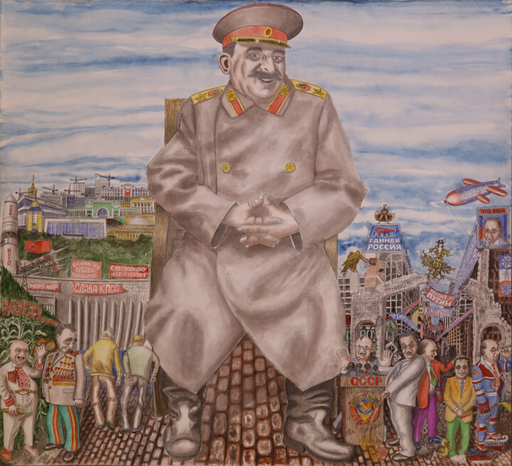 ПРОСРАЛИ (из авторского цикла БУРЖУАЗНЫЙ РЕАЛИЗМ) Painting, 55.1x60.2 in