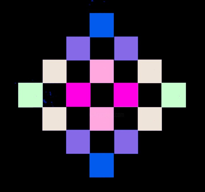 Colors 6b2 数字艺术, 37.4x40 in