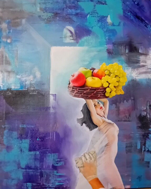Il cesto Collages, 19,7x15,8 in