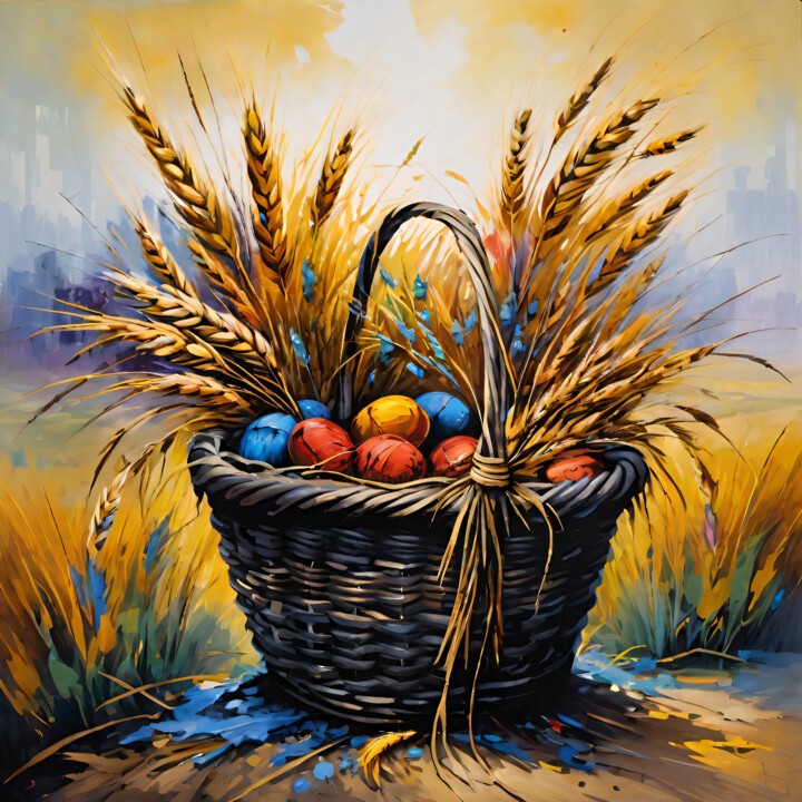 Basket Of Easter Eggs Arte digitale