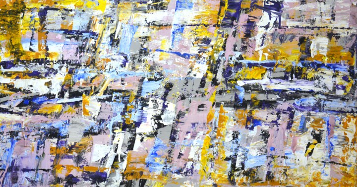 Painting titled "Abstraction 130" by Iryna Kastsova, Original Artwork, Acrylic Mounted on Wood Stretcher frame