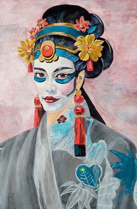 "Портрет гейши" başlıklı Tablo Art-Teodora tarafından, Orijinal sanat, Akrilik