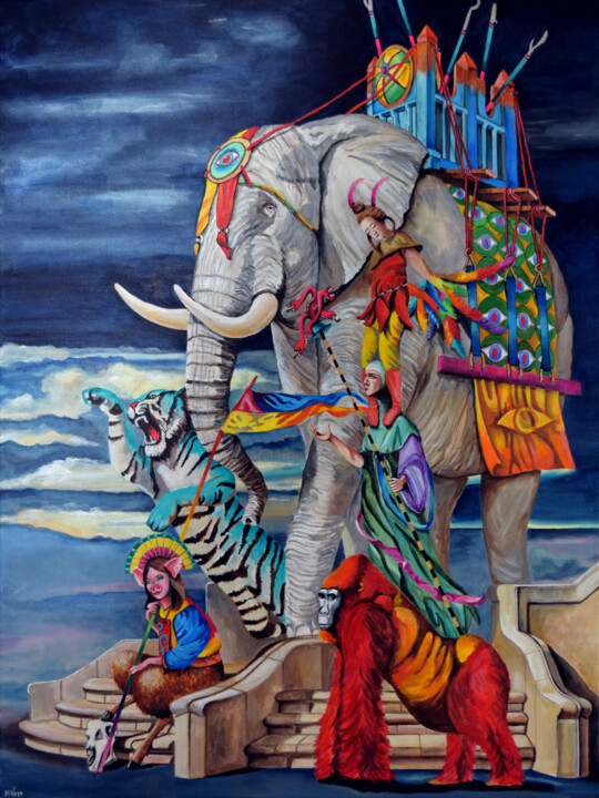 Crazyland Pintura, 40x30 in
