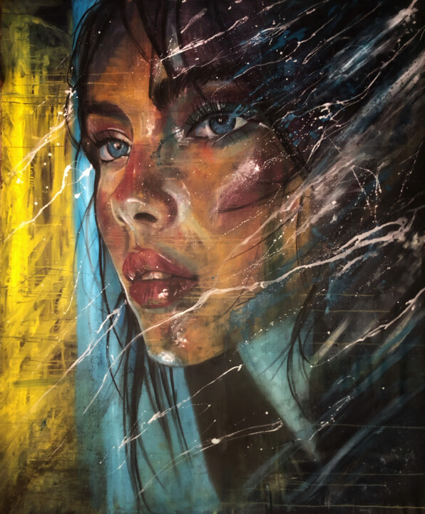 Distract 绘画, 82.7x78.7 in