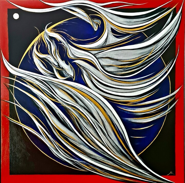 SUNNY NIGHT 绘画, 47.2x47.2 in