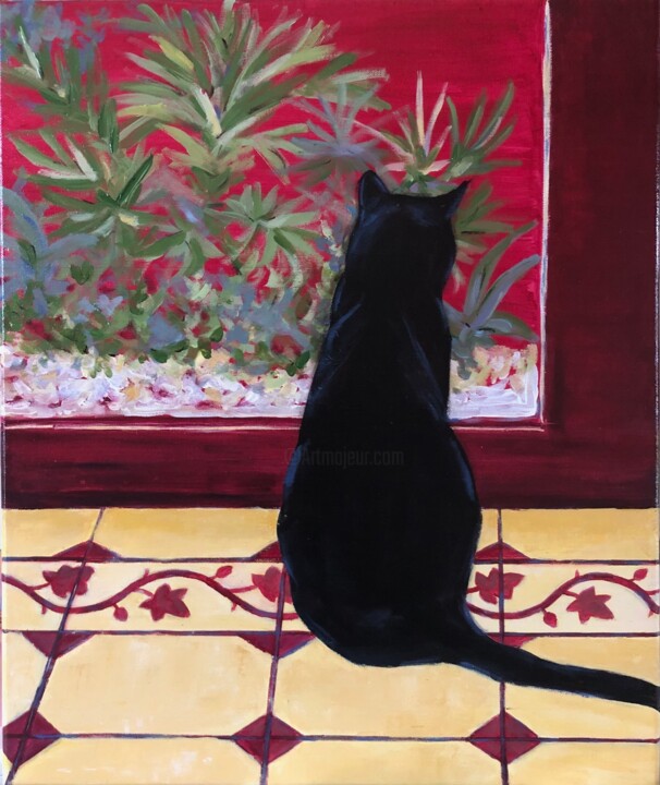 Ζωγραφική με τίτλο "Bulle intemporelle" από Fabienne Choyau, Αυθεντικά έργα τέχνης, Ακρυλικό Τοποθετήθηκε στο Ξύλινο φορείο…