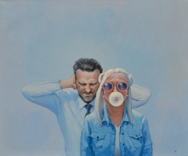 Dubble Bubble Schilderij, 39,4x47,2 in