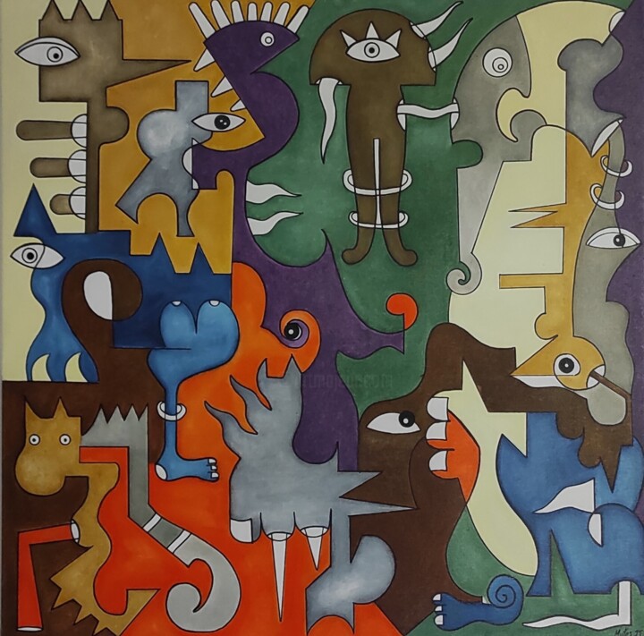 O Mau Olhado Pintura, 31,5x31,5 in