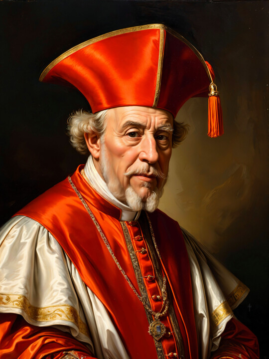 Recreating Rembrandt - The Venetian Bishop 数字艺术