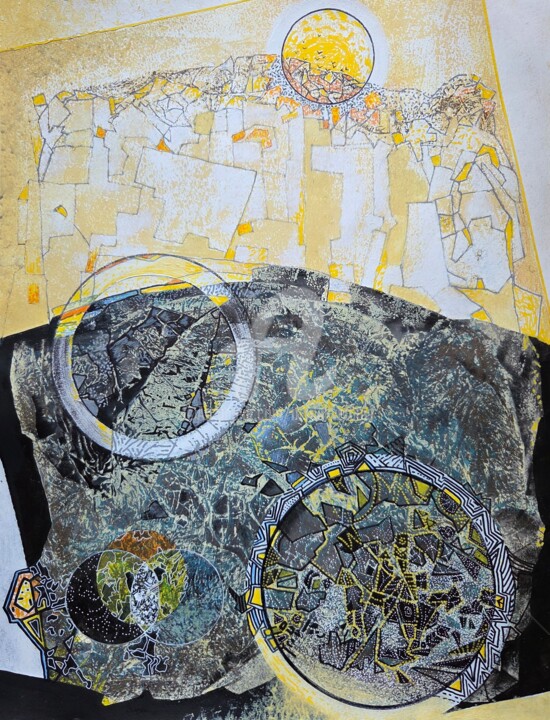 Pintura titulada "AUM" por Mariekverbois, Obra de arte original, Acrílico