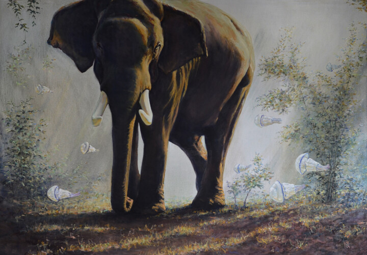 Big meeting 绘画, 55.1x76.8 in