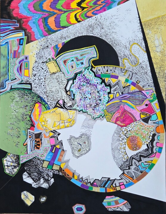 Pintura titulada "AUM2" por Mariekverbois, Obra de arte original, Acrílico