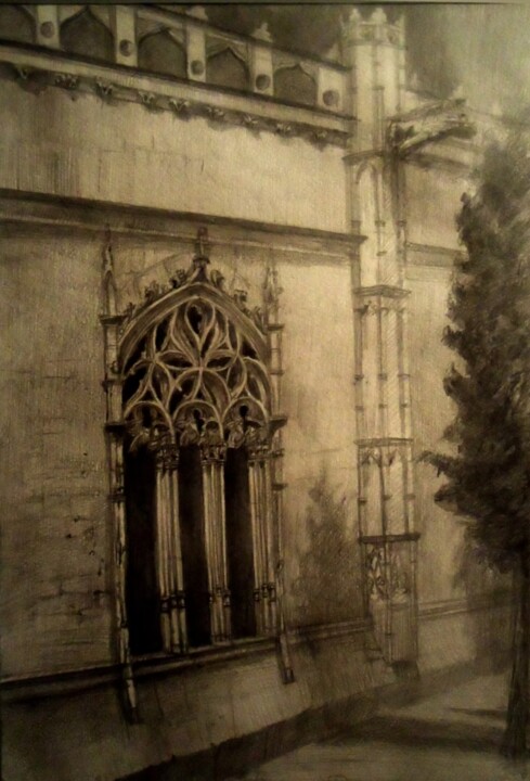 Готическое окно Drawing, 15.8x11.8 in