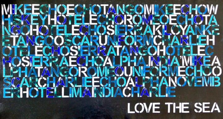 Schilderij getiteld "Love the sea no. 52…" door Anita Kaufmann, Origineel Kunstwerk, Acryl