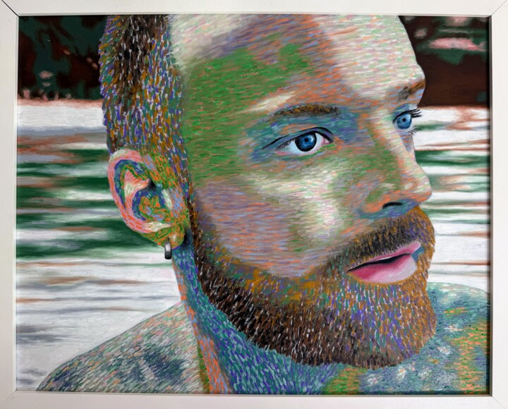 Schilderij getiteld "Ko Pha Ngan n.2" door Stefano Pallara, Origineel Kunstwerk, Olie