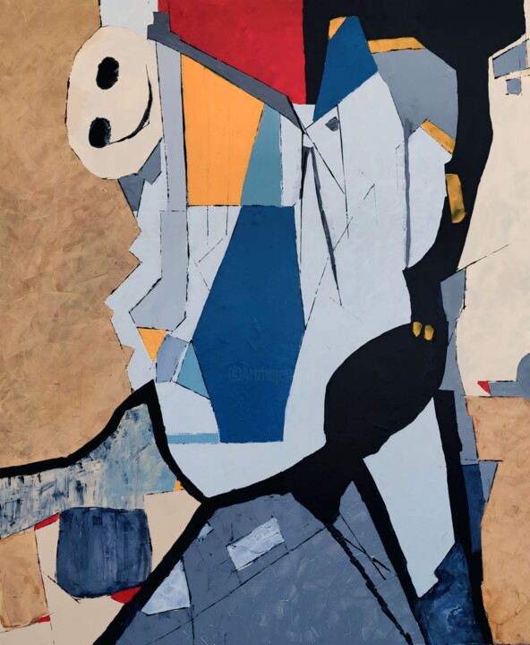 Painting titled "Счастливый случай" by Irina Moiseeva, Original Artwork, Acrylic Mounted on Wood Stretcher frame