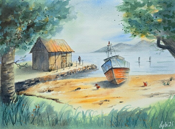 Whispers of the water Картина, 9,1x12,2 in