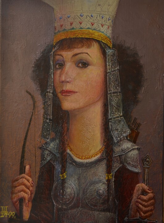 ,, Скифиянка ,, 绘画, 17.7x13.8 in