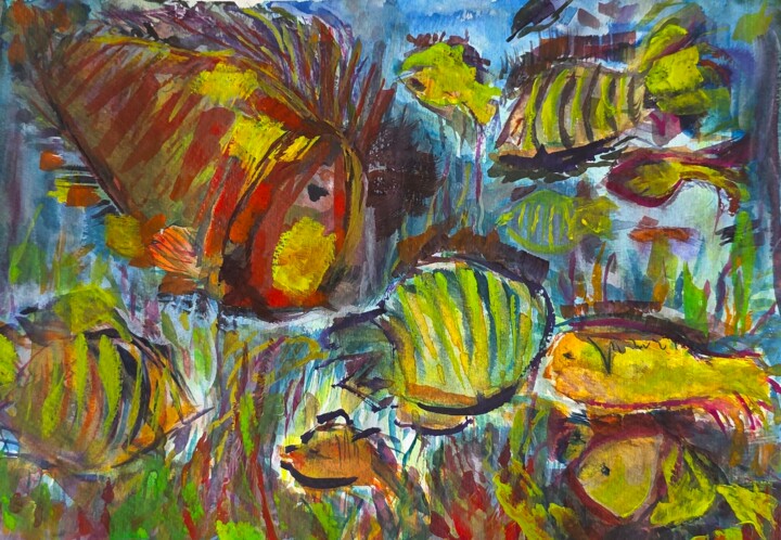 In deep water 图画, 11.7x16.5 in
