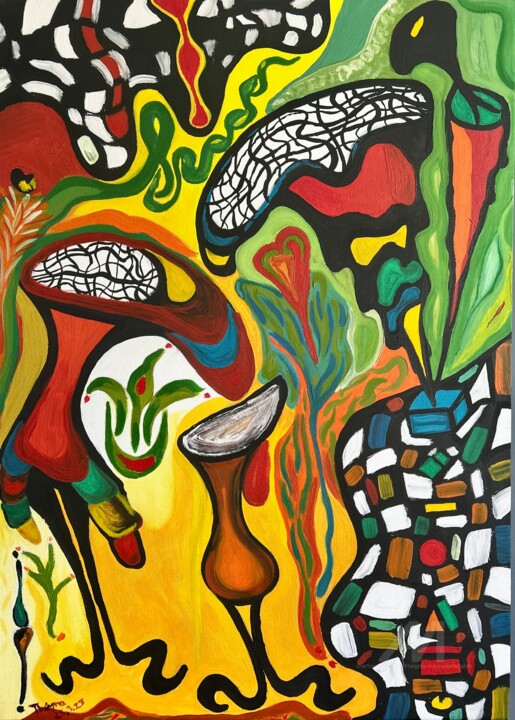 CAREFUL AWAKENING 绘画, 27.6x19.7 in