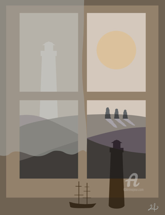 Too phare away 数字艺术