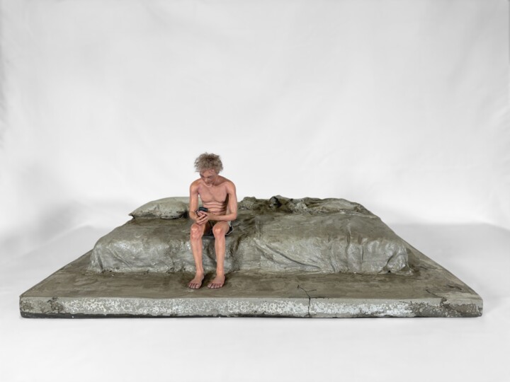 Sculptuur getiteld "Guten Morgen" door Koshmak, Origineel Kunstwerk, Polymeer klei