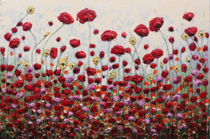Painting titled "il mio angolo segre…" by Donatella Marraoni, Original Artwork, Chalk Mounted on Wood Stretcher frame