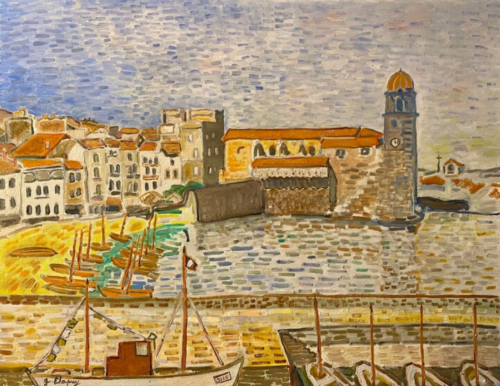 COLLIOURE LES BATEAUX Картина, 19,7x25,6 in