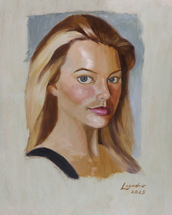 Moça Loira Painting, 23.6x19.7 in