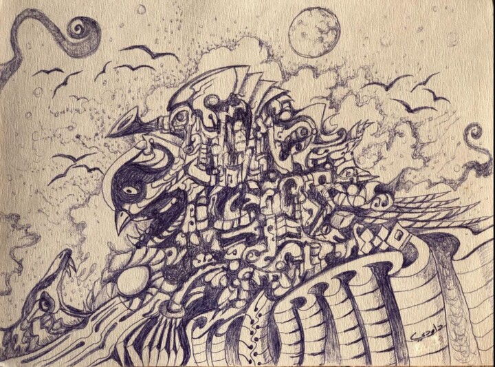 图画,  12.6x9.5 in 