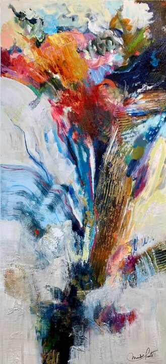Schilderij getiteld "Précieuse profusion" door Mariclair Plante, Origineel Kunstwerk, Acryl Gemonteerd op Frame voor houten…