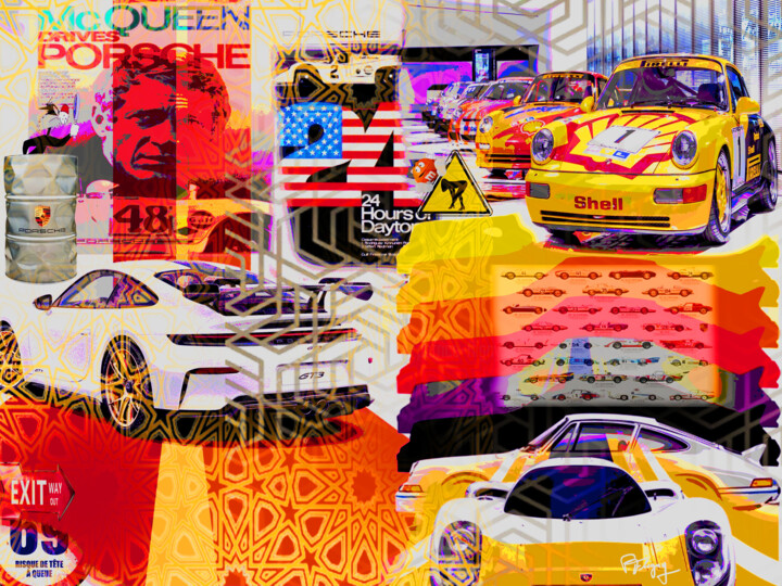Porsche Digitale Kunst, 11,8x15,8 in