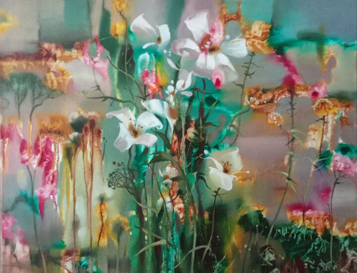 Flowering 绘画, 25.6x31.5 in