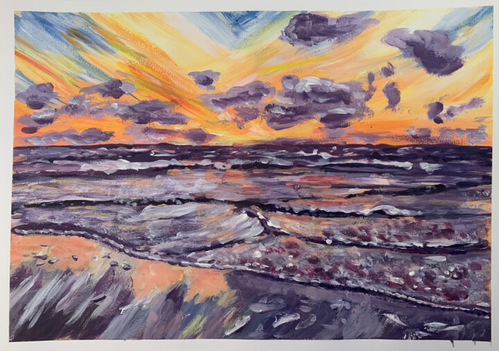 Beach Sunset Картина, 11,7x16,5 in