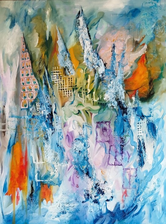 Ruines dans les nuages Pittura, 31,5x23,6 in
