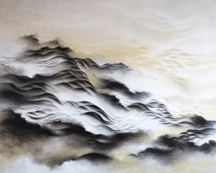 Malerei mit dem Titel "In flight" von Francesca Borgo, Original-Kunstwerk, Acryl