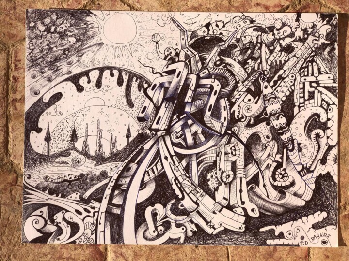 mouvement et stabilité 图画, 12.6x9.5 in