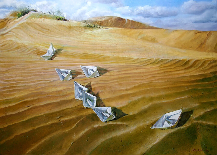 Caravan 绘画, 39.4x55.1 in