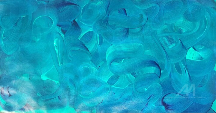 Painting titled ""Madre D. Agua" - XL" by Sonia Jeronimo (Sónia J. Modern Art), Original Artwork, Acrylic